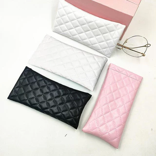 เคสแว่นตาหนัง PU กระเป๋าใส่แว่นตาแบบนิ่ม แบบบีบได้ พกพาสะดวก ป้องกันแว่นตา