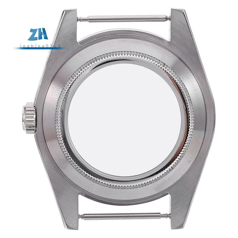 39 มม.สแตนเลสสตีลขัดเงา Sapphire Glass Fit NH35/NH35A NH36/NH35A การเคลื่อนไหว,โปร่งใสปกหลัง