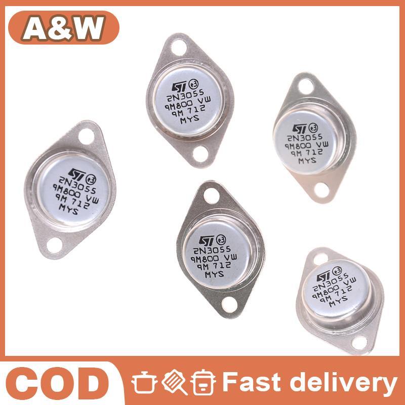 Sunstar 5 ชิ้น 2N3055 NPN AF Amp ทรานซิสเตอร์พลังงานเสียง 15A 100V