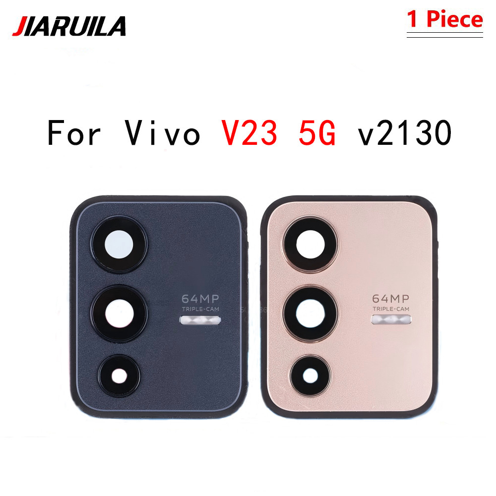 สําหรับ Vivo V23 5G v2130 เลนส์กล้องด้านหลังพร้อมกรอบผู้ถืออะไหล่