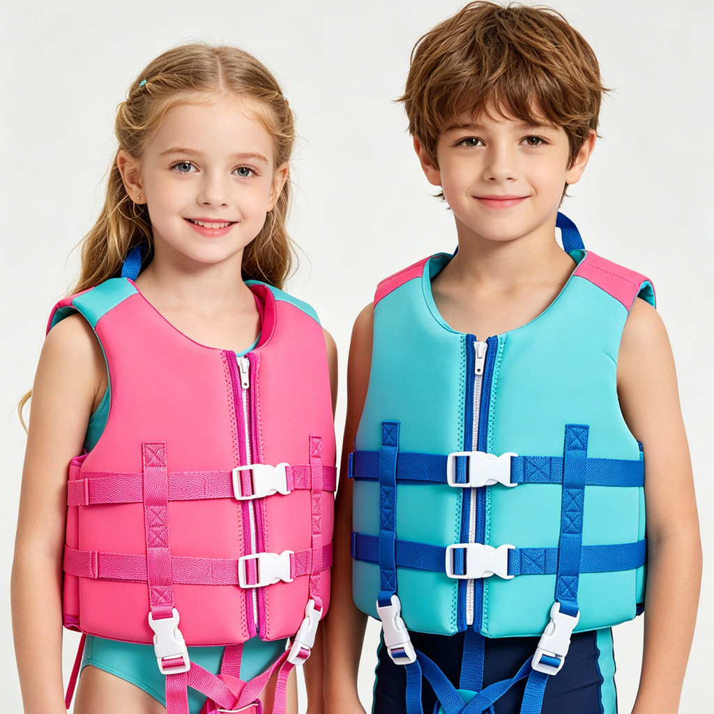 เด็กลอยเสื้อพยุงชุดว่ายน้ํา Wading Professional อุปกรณ์เด็ก Neoprene เสื้อชูชีพ Kayak เรือ Lifeguard Rescue