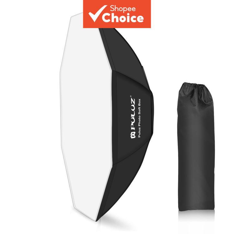 PULUZ 95ซม. กล่องซอฟบ็อกซ์แปดเหลี่ยมสําหรับไฟแฟลช Speedlite แบบ Bowens ติดกระจายแสง