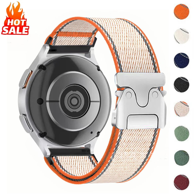 20 มม.22 มม.ร่มชูชีพหัวเข็มขัดสายรัดไนลอนสําหรับ Garmin forerunner 165/55 สําหรับ Samsung Galaxy Watch 7/6/5/4 สําหรับ Redmi Watch 5 Active/5 Lite สาย