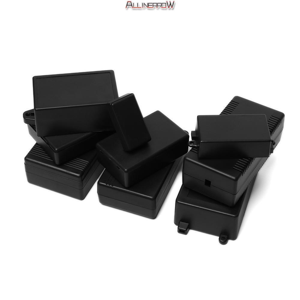 ALLINERROWL4 1/2 ชิ้นกล่องโครงการอิเล็กทรอนิกส์พลาสติก ABS 9 ขนาดเครื่องมือสีดํา