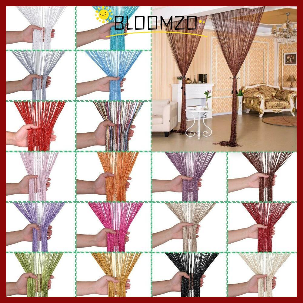 in stockBLOOMZO แขวนผ้าม่านลูกปัดตกแต่งบ้านแฟชั่นผ้าม่านหน้าต่าง Room Divider งานแต่งงานตกแต่ง Shining หน้าจอแผง