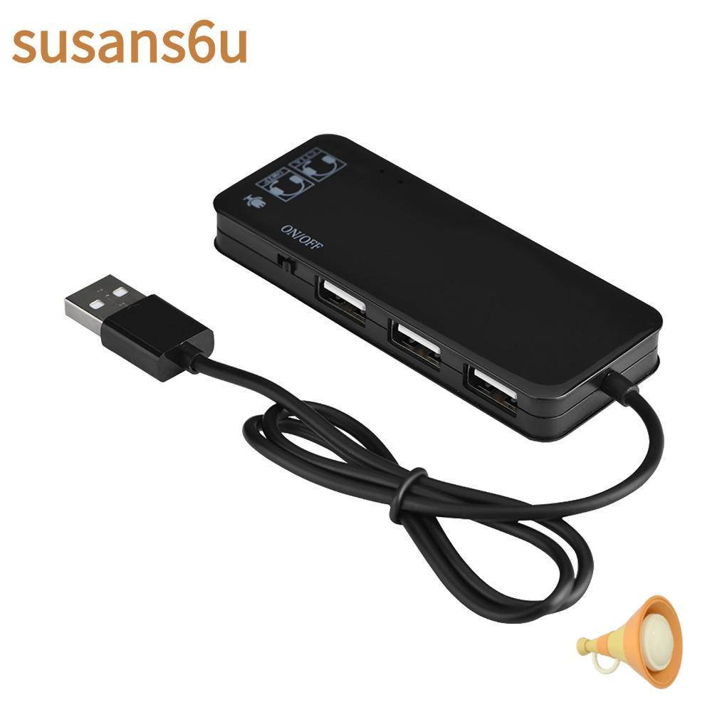 ฮับ SUSAN USB 2.0, 3 พอร์ต USB 2.0 Plug and Play USB 2.0 Splitter, แบบพกพา 7.1CH Multi Port Splitter Gaming Setup