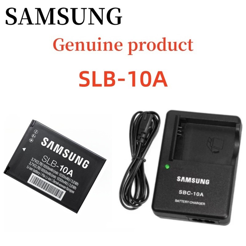 【SAMSUNG Genuine product】SAMSUNG Digital Camera Battery SLB-10A SBC-10A Battery+Charger