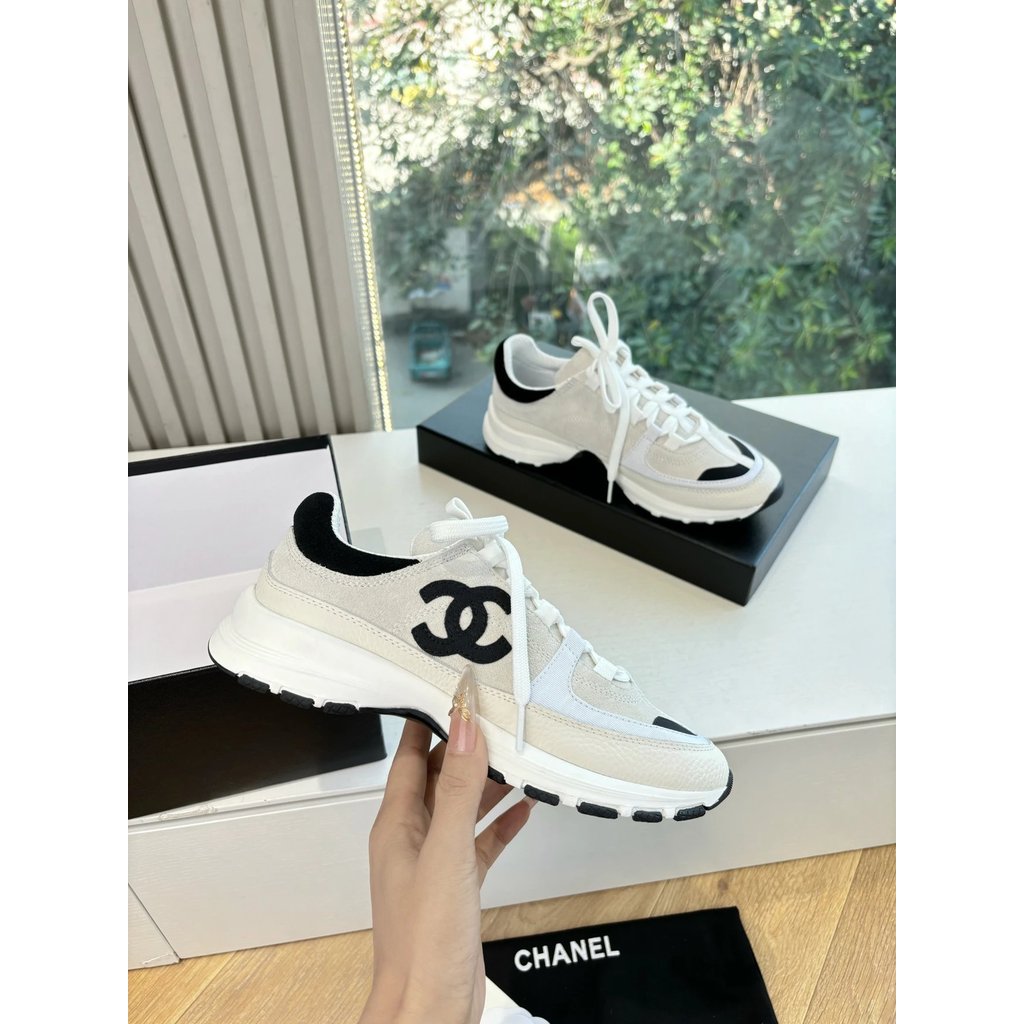 CHANEL Frosted Cowhide Sneakers รองเท้าไซส์ 35-40