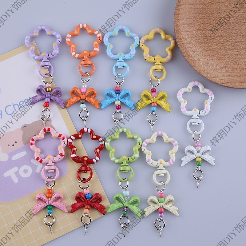 13zp 多ดอกไม้ 角扣手工diy饰品挂die带羊钉配件扣4.28Dopamine ดอกไม้ Spr Clasp Handmade DIY อุปกรณ์เสริมแขวนริบบิ้น, โบว์, และเขารูปพวงกุญแจ 4.28 Pin