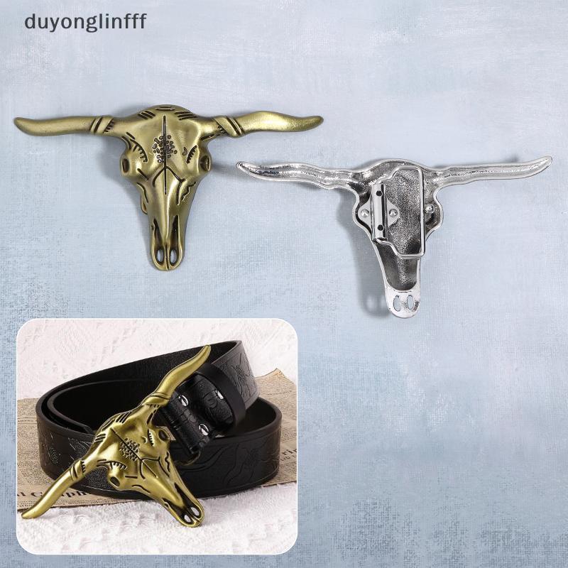 (duyonglinfff) เข็มขัดหัววัวแบบเวสเทิร์น ทำจากโลหะผสมสังกะสี เหมาะสำหรับสวมใส่กับชุดยีนส์และสร้างลุคคาวบอยวินเทจ