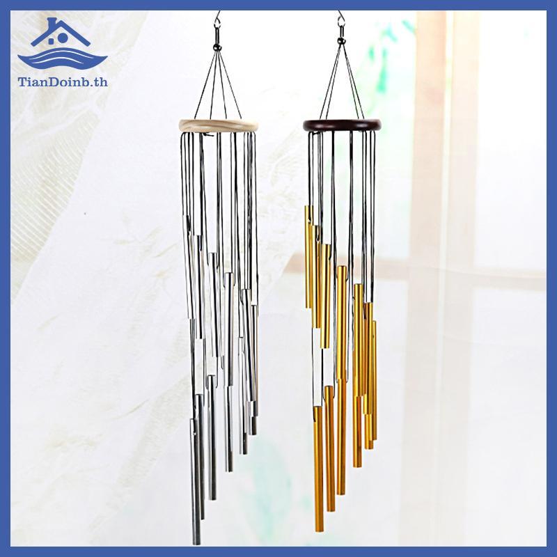 TianYe 3 ประเภทกลางแจ้งโลหะ Wind Chimes 12 หลอดท่อ Wind Chimes Bells Decor สําหรับห้องนั่งเล่นห้องนอ