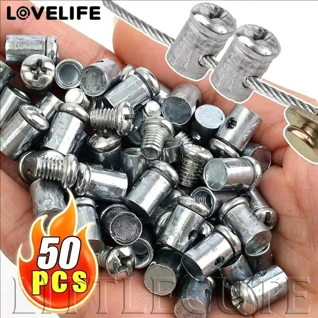 [AUTO & 3C] 10/30/50PCS - ตัวเชื่อมต่อสายเคเบิลโลหะ Solderless คันเร่งคลัทช์เบรคสายล็อคคลิป Universal Auto เครื่องยนต์ขนาดเล็กชุดฮาร์ดแวร์ /ราคาดี