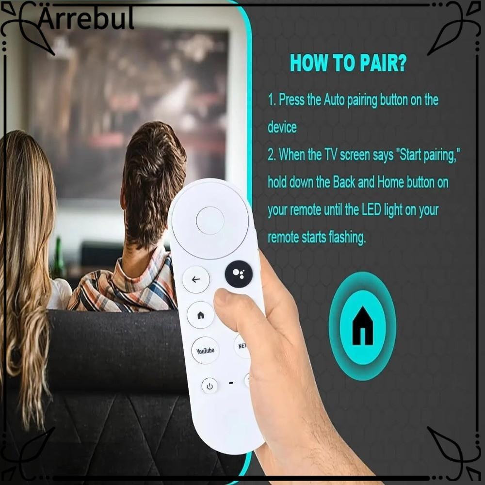 ARREBUL เปลี่ยนรีโมทคอนโทรลด้วยเสียง, 4K G9N9N สําหรับ Google Chromecast Remote, HD ใช้งานร่วมกับ Sn