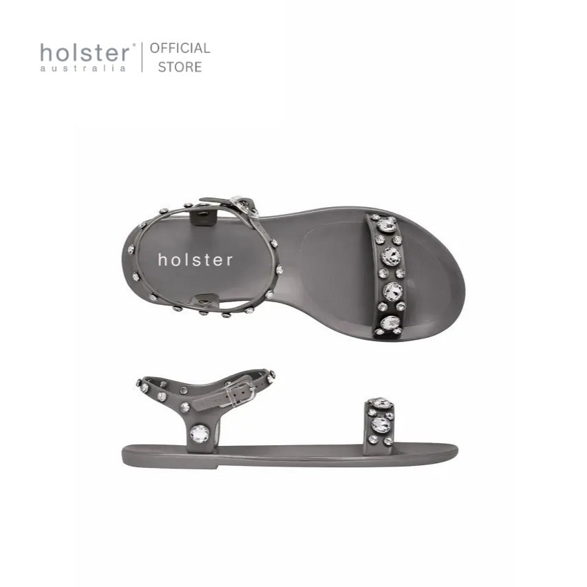 holster australia รองเท้าแตะรัดส้นผู้หญิง glitz solid สี pewter