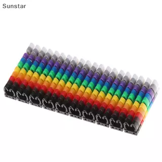 Sunstar Cable Markers Colourful C-Type Marker Number Tag Label สําหรับลวด 1.5/2.5/5/4/ 6mm2 Nice