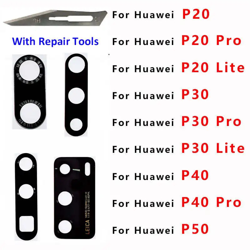 สําหรับHUAWEI P20 P30 P40 Pro Lite P50 5G P20pro P30pro P40proกล้องด้านหลังฝาครอบเลนส์กระจกสติกเกอร์