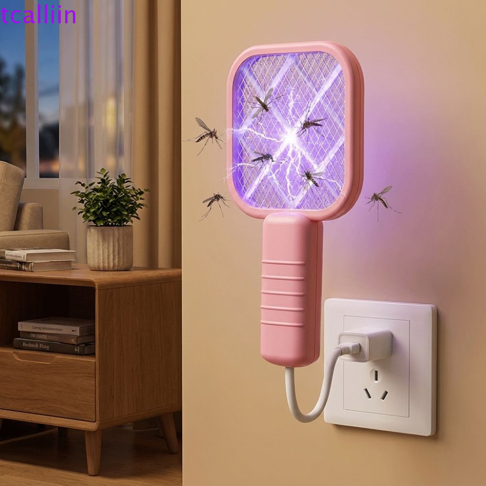 เครื่องตียุง USB TLLIIN, ไฟ UV 2 in 1 เครื่องดักยุงขนาดเล็ก, การควบคุมศัตรูพืชแบบพกพา 5 ชั้นความปลอดภัยสุทธิผู้ตีแมลงวันปิคนิค