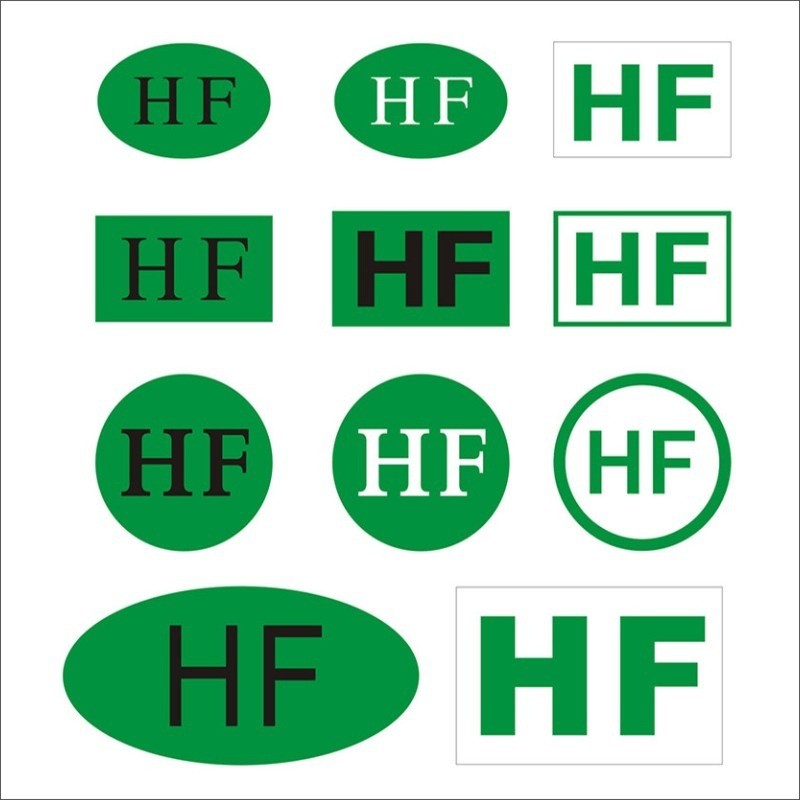 HF Square High-Vicosity Oval Harmless ฮาโลเจนฟรี 20x13 มม.กรอบคุณภาพเป็นมิตรกับสิ่งแวดล้อม Self-Adhe