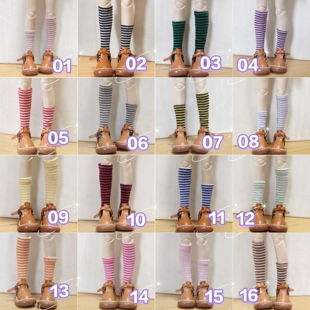 [Just Doll Socks] BJD Pinstripe Mid-tube Short-tube Socks Azone/ob22/24/26 Blythe Dress-up Socks