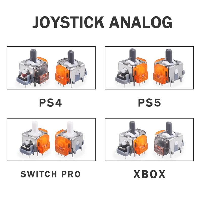2PACK TMR จอยสติ๊กแม่เหล็กไฟฟ้าสําหรับ PS5 Gamepad 3D Analog Stick Sensor โมดูลสําหรับ Ps4 สําหรับ X