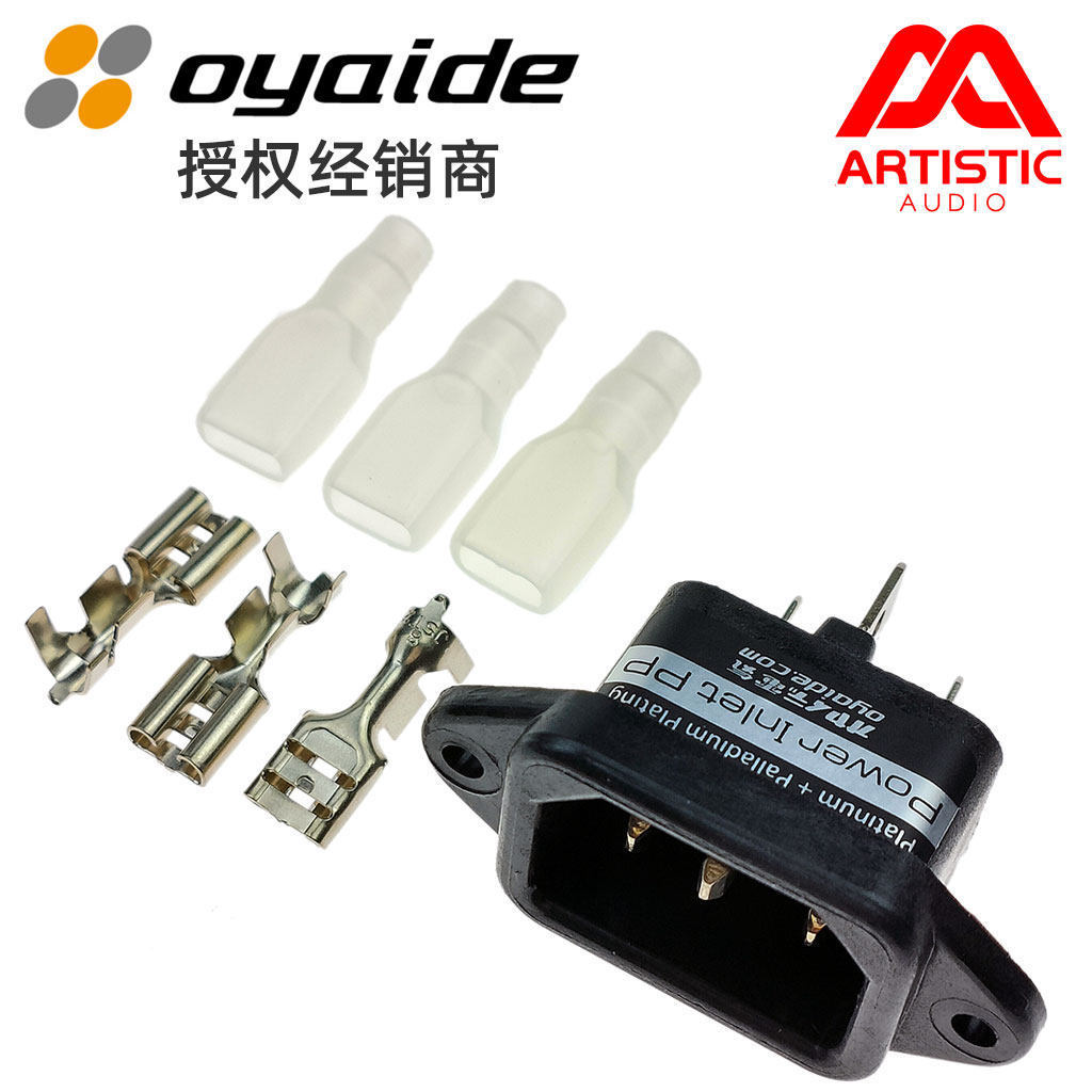 Oyaide Power Inlet PP Power Tail IEC Socket Platinum Plated Palladium Plated นําเข้าจากญี่ปุ่น