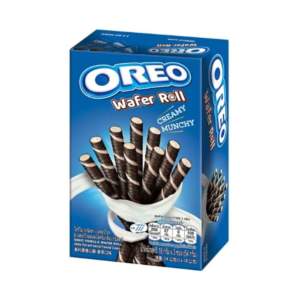 โอรีโอ เวเฟอร์โรลวานิลลา(Oreo Vanilla Wafer Roll 54g.)