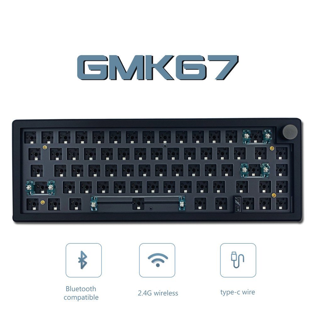 GMK67 ปะเก็นสามโหมด Hot Plug Mechanical Keyboard Kit ที่กําหนดเอง HIFI Mahjong Sound 66-Key ชาร์จ