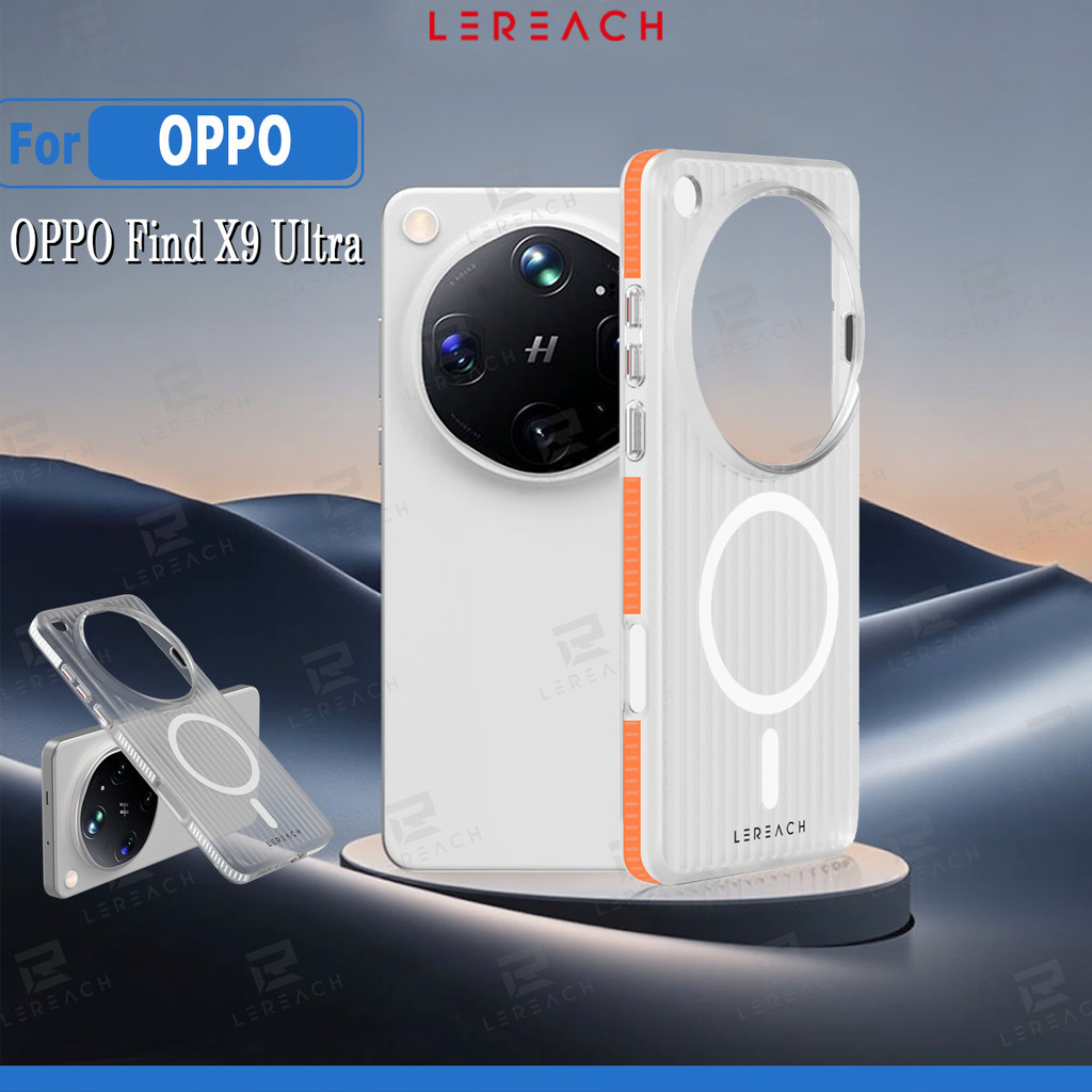 LeReach ICCLE เคสแม่เหล็กสําหรับ OPPO Find X9 Ultra เคสโทรศัพท์ต้านทานลายนิ้วมือฝาครอบป้องกันกันลื่น