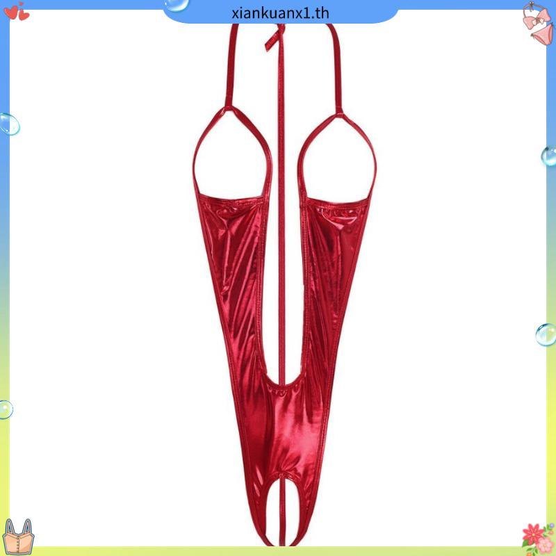 ชุดชั้นในPUหนังแท้สำหรับผู้หญิง สไตล์fetishและtemptation เหมาะสำหรับpole dance