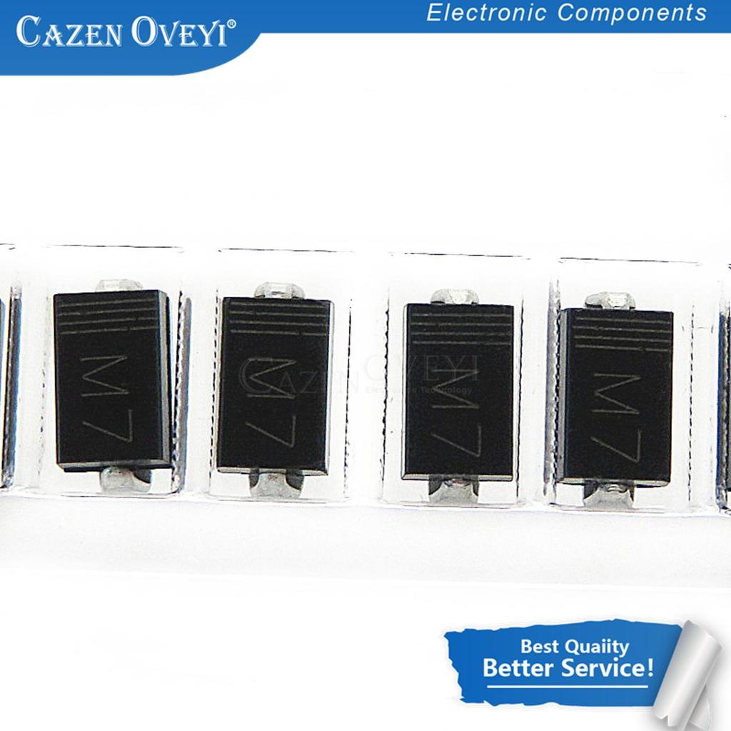 100 ชิ้น/ล็อต 1N4007 IN4007 SMA SMD 1A 1000V M7 วงจรเรียงกระแสไดโอดในสต็อก