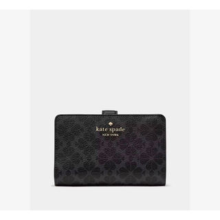 [READY STOCK MY] Spade Flower Medium Bifold Wallet in Black (KN756)
