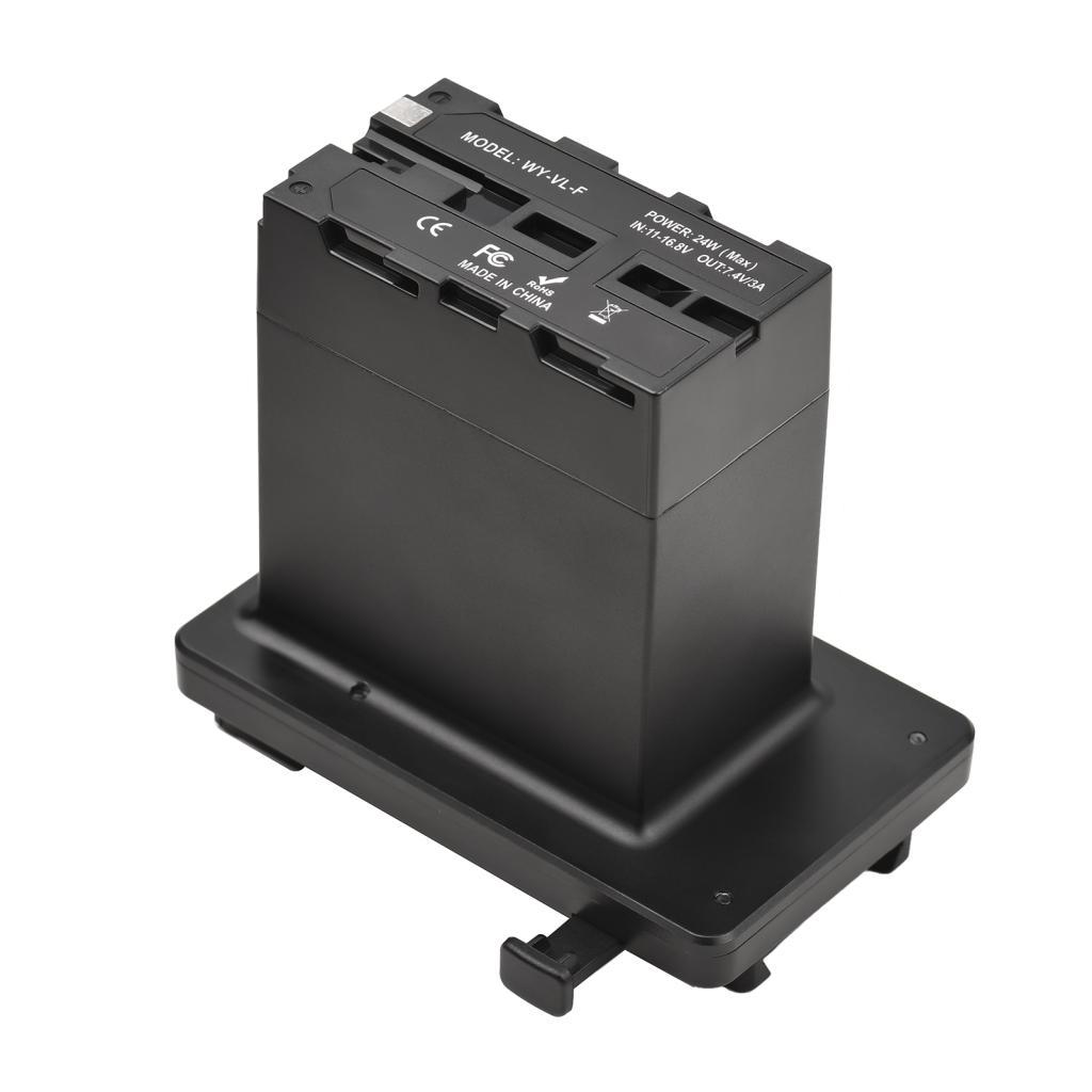 Loloshop1 Andoer V-Lock V Mount แผ่นแบตเตอรี่ NP-F Dummy อะแดปเตอร์ในตัว Decode ชิปสําหรับ Sony PXW-