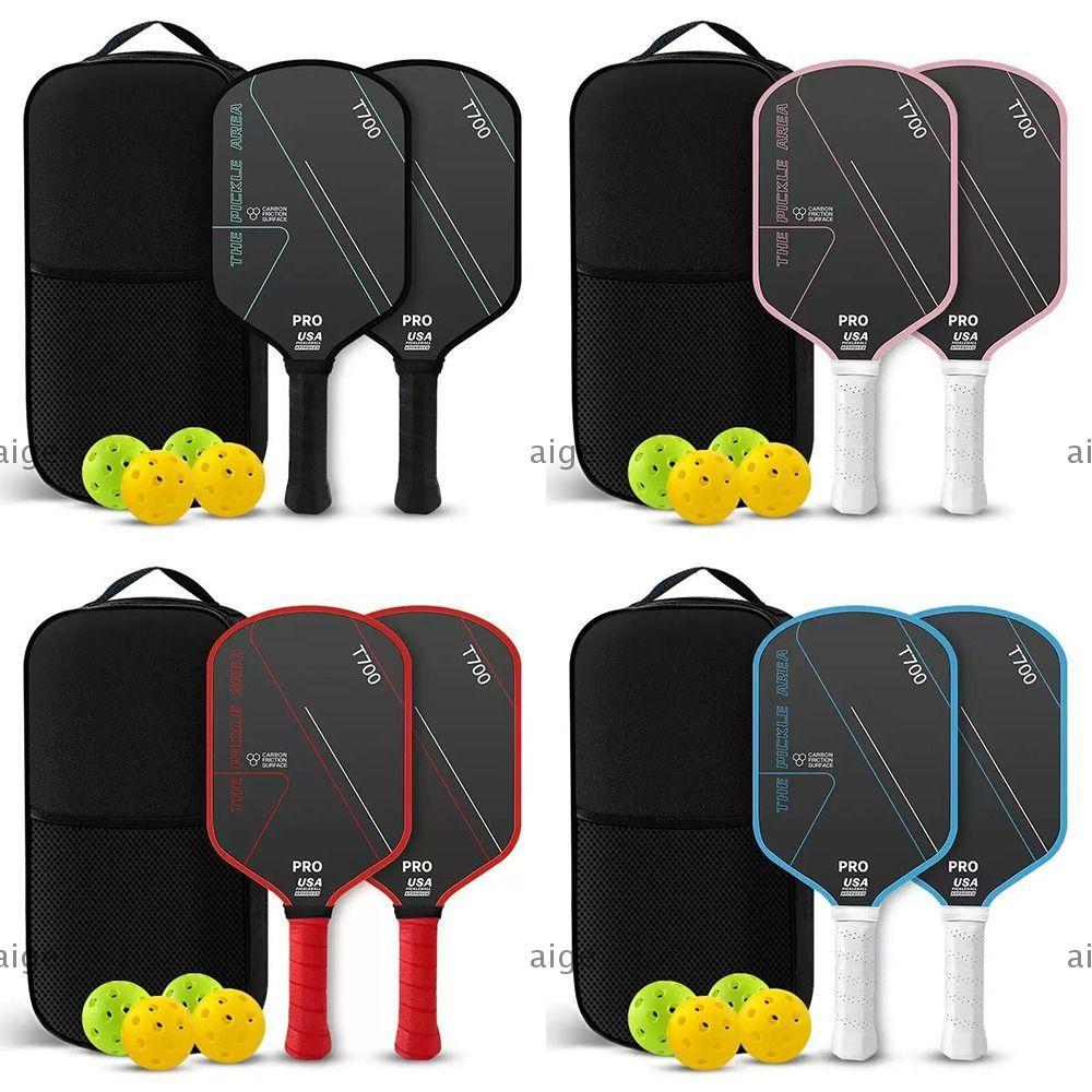 ชุดไม้พาย Pickleball AIGE ขนาด 16 มม., ผลิตจากคาร์บอนไฟเบอร์ T700 น้ำหนักเบา