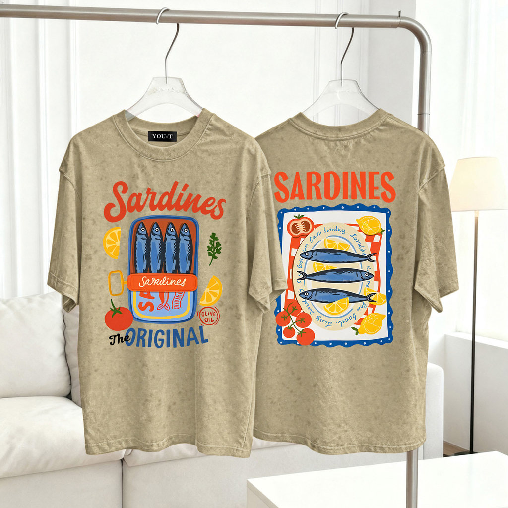 🔥Sea.Tee[COD]เสื้อยืดแฟชั่น Oversize ผ้าคอตตอน 100% ลาย “SANDINES” สไตล์ลำลอง คอกลม แขนสั้น ผ้านุ่มสบาย ไซส์ S-3XL
