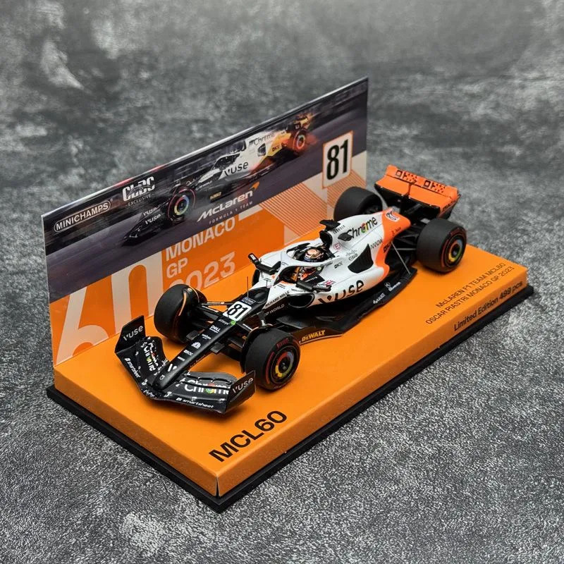 Mini Cut 1: 43 MCL60 PIASTRI Monaco 2023 โมเดลรถเรซิ่น