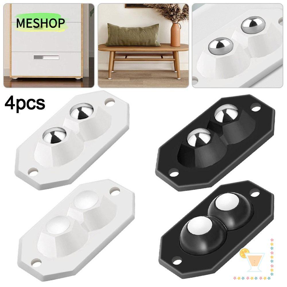 MESHOPTH 4 ชิ้น Universal Ball Pulley สําหรับเฟอร์นิเจอร์ขนาดเล็ก Self กาว Universal Sticky วางลูกกลิ้งหมุน