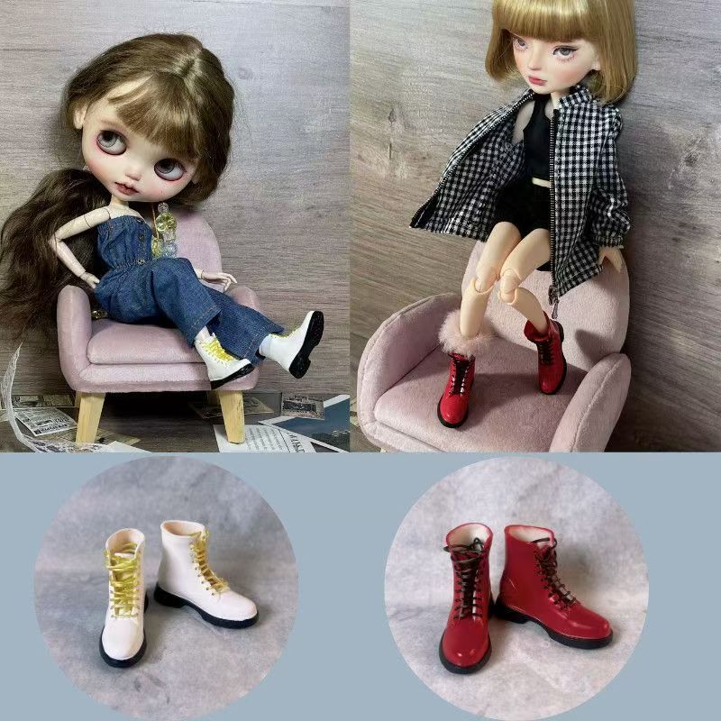 3.6*1.1 ซม.Ob22/Ob24 ตุ๊กตารองเท้าหนังสําหรับ 1/6 Blythe Licca Dress Up อุปกรณ์เสริมรองเท้าหนัง