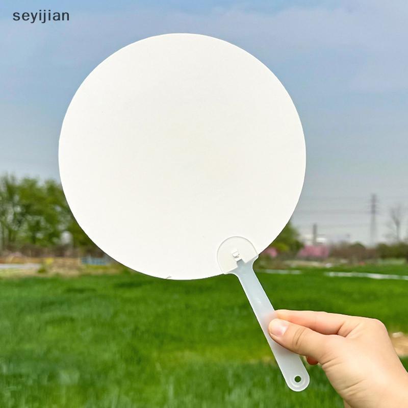 Syj 10 ชิ้น nk รอบพัดลมมือจีน DIY หัตถกรรม Wall Decor Stage Performance TH