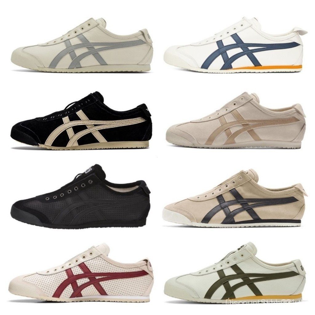 Onitsuka MEXICO 66 รองเท้ากีฬาลําลองผู้ชายผ้าใบผู้หญิง 休闲鞋一脚皮面 KQ7V SJTD QKEN