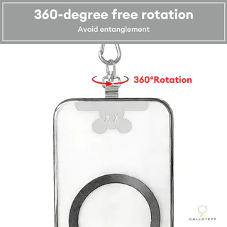 สแตนเลสโทรศัพท์เชือกเส้นเล็กคลิปแพทช์360°เชือกคล้องเคสโทรศัพท์ป้องกันการสูญหาย รูปทรงหมีน่ารัก แผ่นรองโทรศัพท์สแตนเลสสตี