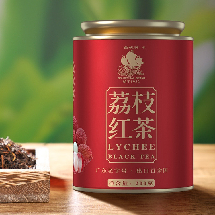 ชาใหม่ Jinfan Brand China Guangdong Lychee Black Tea Lychee Fragrant Cold Brew Tea Brew Resistance S