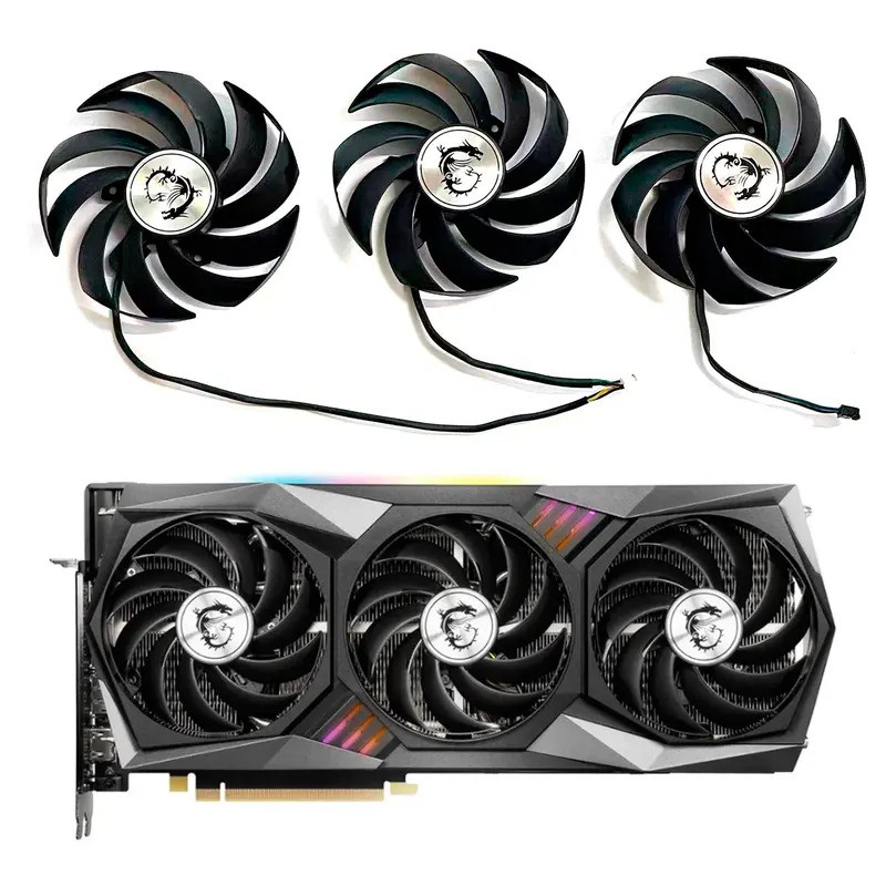 สําหรับ MSI Radeon RX7900XT 7900XTX GAMING TRIO CLASSIC กราฟิกการ์ด 4PIN 92 มม.PLD09210B12HH เหมาะสํ