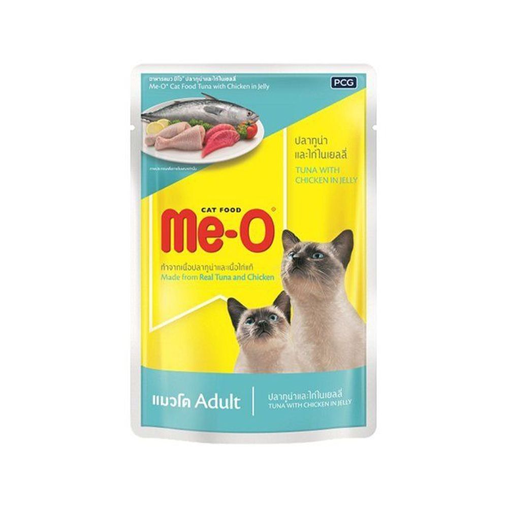 [สินค้าส่งด่วน] มีโอเพาซ์อาหารแมวรสซาดีนกระพงเยลลี่80 MEO POUCH CAT FOOD SARDINERED SNAPPER80G