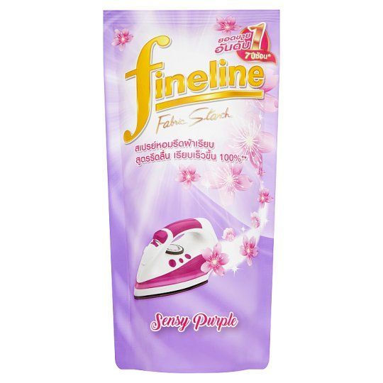 ไฟน์ไลน์น้ำยารีดผ้า สีม่วงถุง 500มล. FINELINE FABRIC STARCH VIOLET 500 ML.