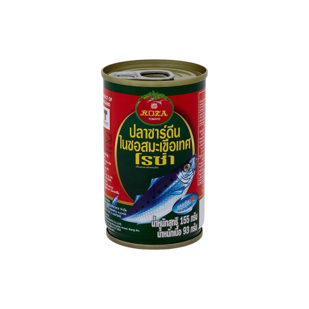 [สินค้าส่งด่วน] โรซ่า ปลาซาร์ดีนในซอสมะเขือเทศ 155 กรัม ROZA SARDINE IN TOMATO SAUCE 155G