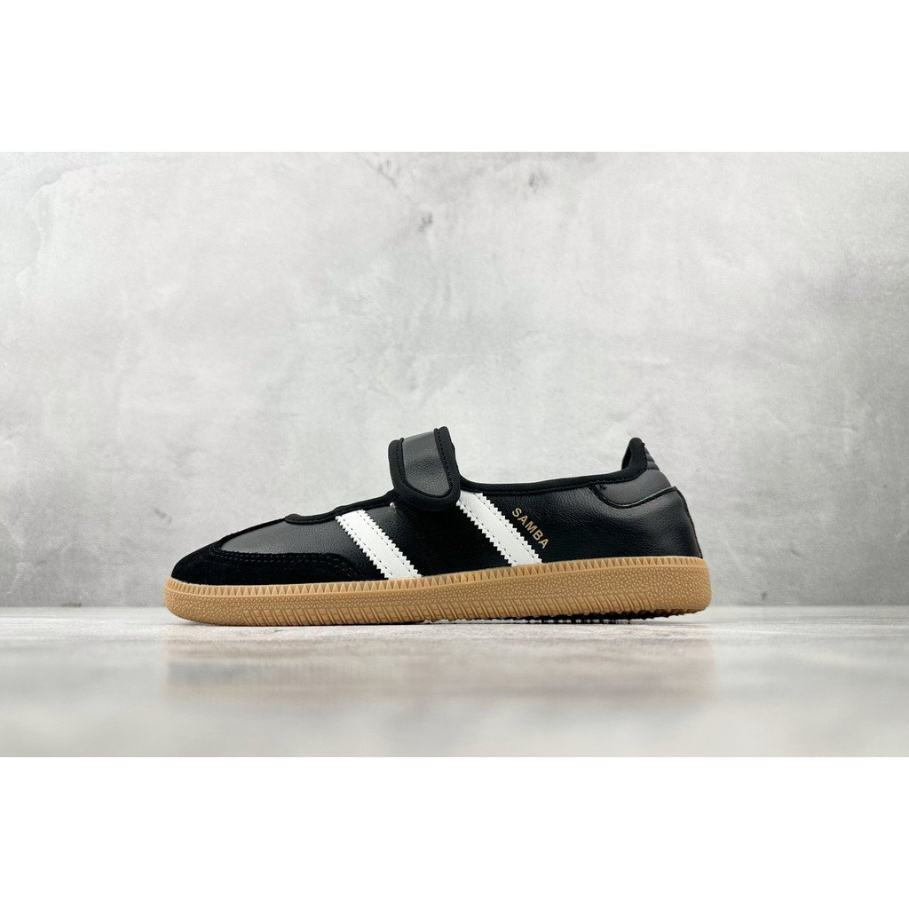 [Company] Samba Jane Black Low-Top Leather Men Women Flat Sneakers Life Sports Casual Shoes JQ6445 E
