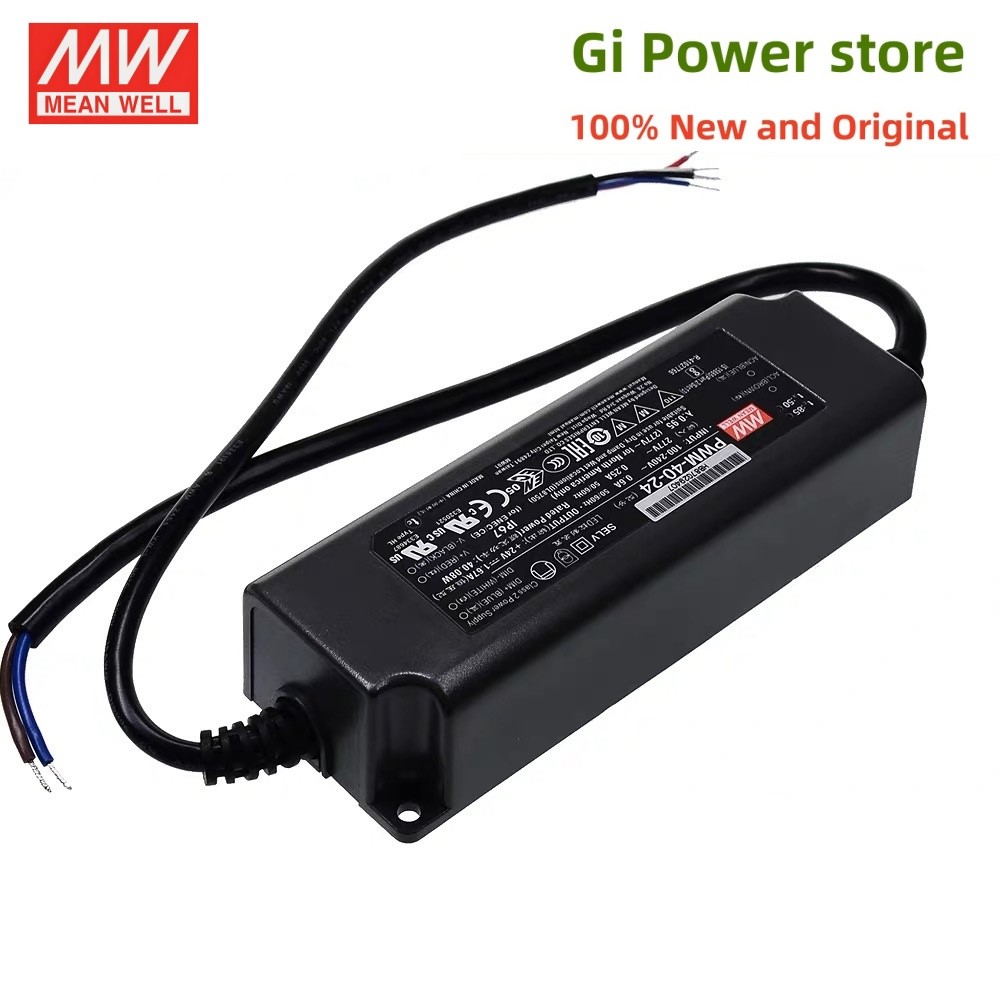 PWM-40 40W MEAN WELL แรงดันไฟฟ้าคงที่ PWM เอาต์พุต LED Driver PWM-40-24 PWM-40-36 PWM-40-12 PWM-40-4