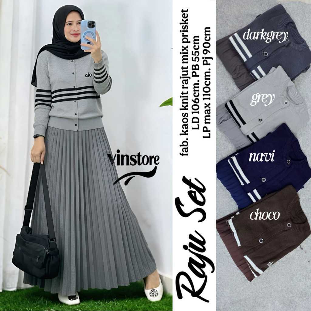 มีกลุ่มผู้ขายครั้งขอ kke addin er Elrumi RAJU SET VINSTORESET PLISKET SKIRT KNIT TOP er Elrumi