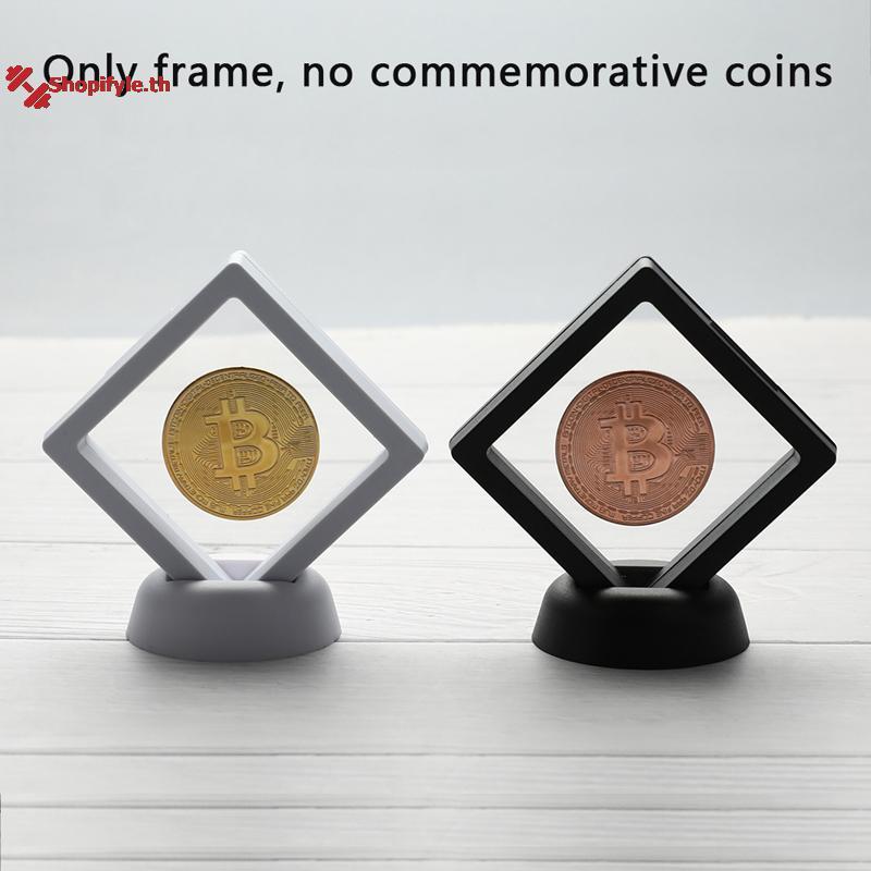 Shopifyle Bitcoin Bit Coin Litecoin Ripple Metalmemoration Coin พร้อมแสดงขาตั้ง th