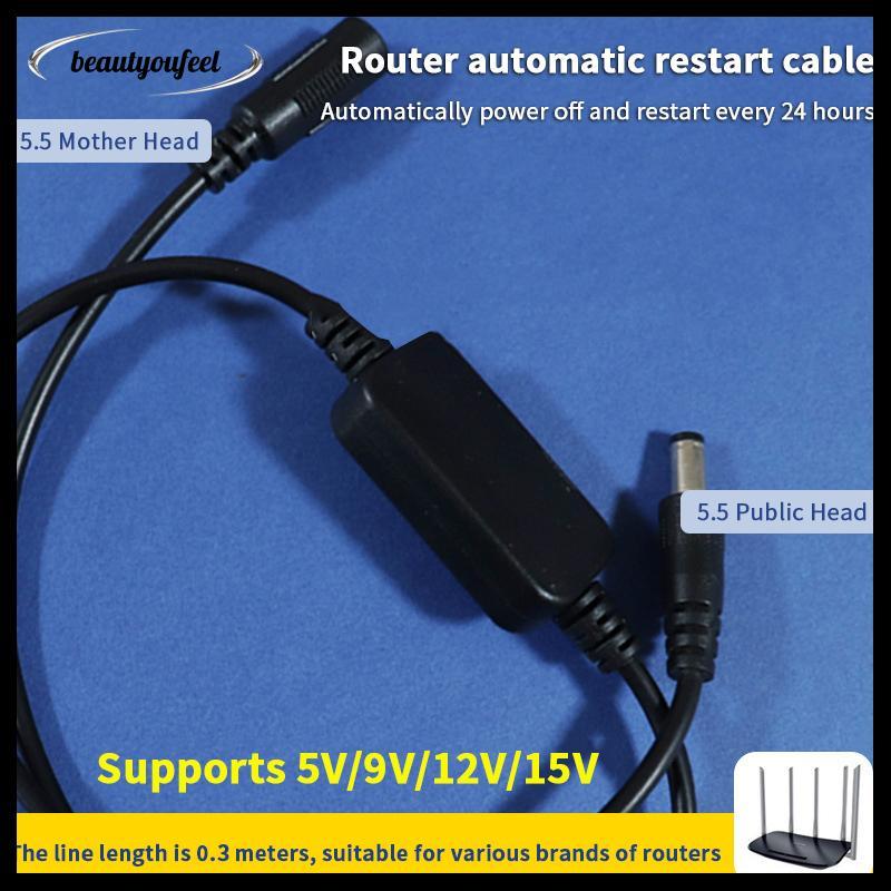 [Beautyoufeel] 24H รีเซ็ตปิดอัตโนมัติ DC 5V-15V Rout-er Rebooter WiFi Reset Router Timing Restart Module Timing